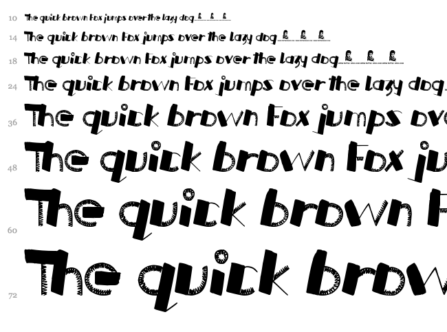 Russian Roulette font waterfall